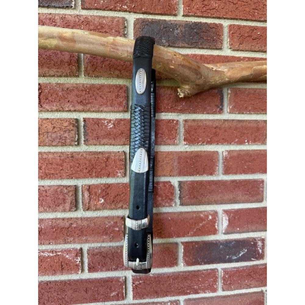 Vintage Brighton Black Belt Size 38 Large